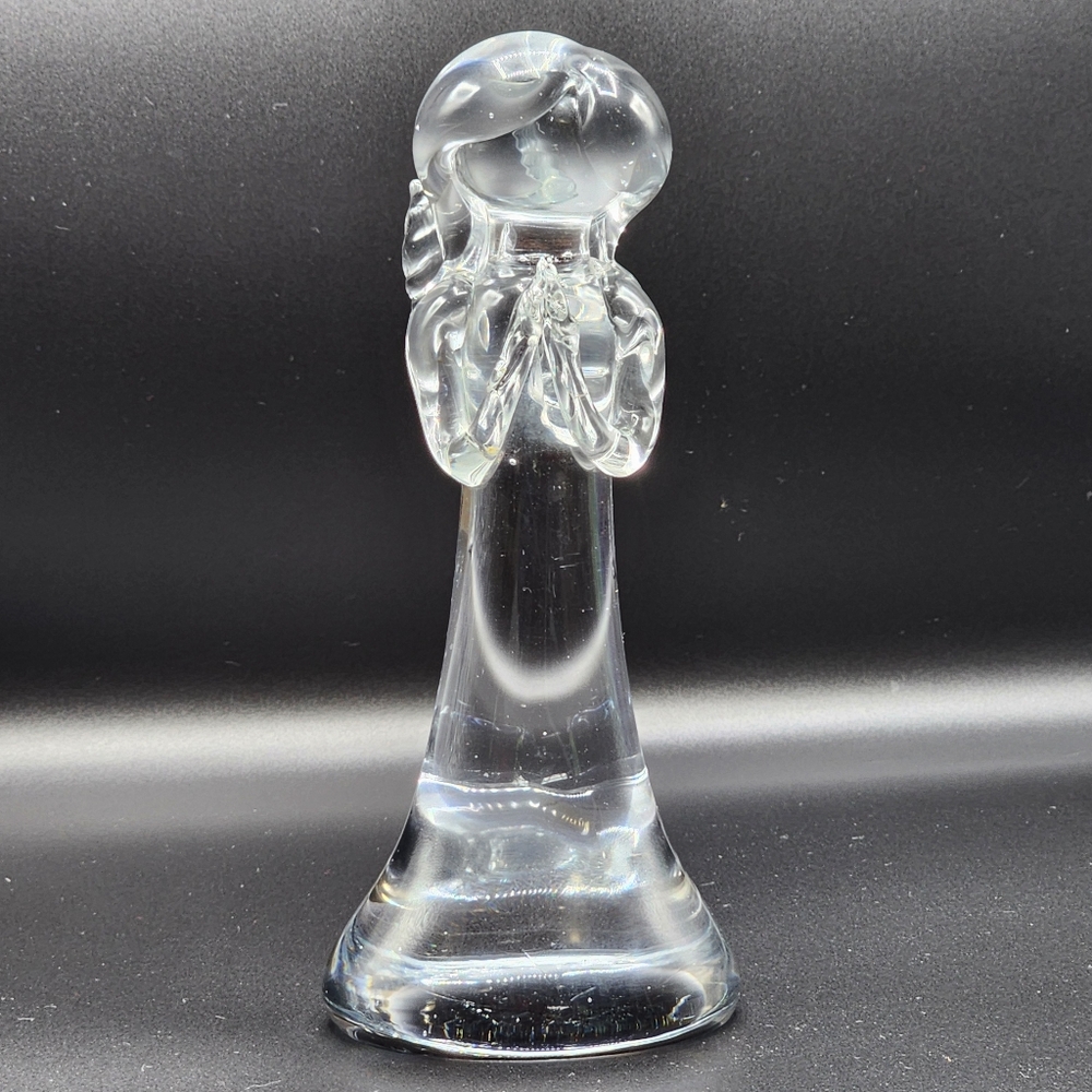 Vintage Art Glass Angel Figure Handcrafted Signed Lyn78 Holiday Decor - Picture 2 of 16